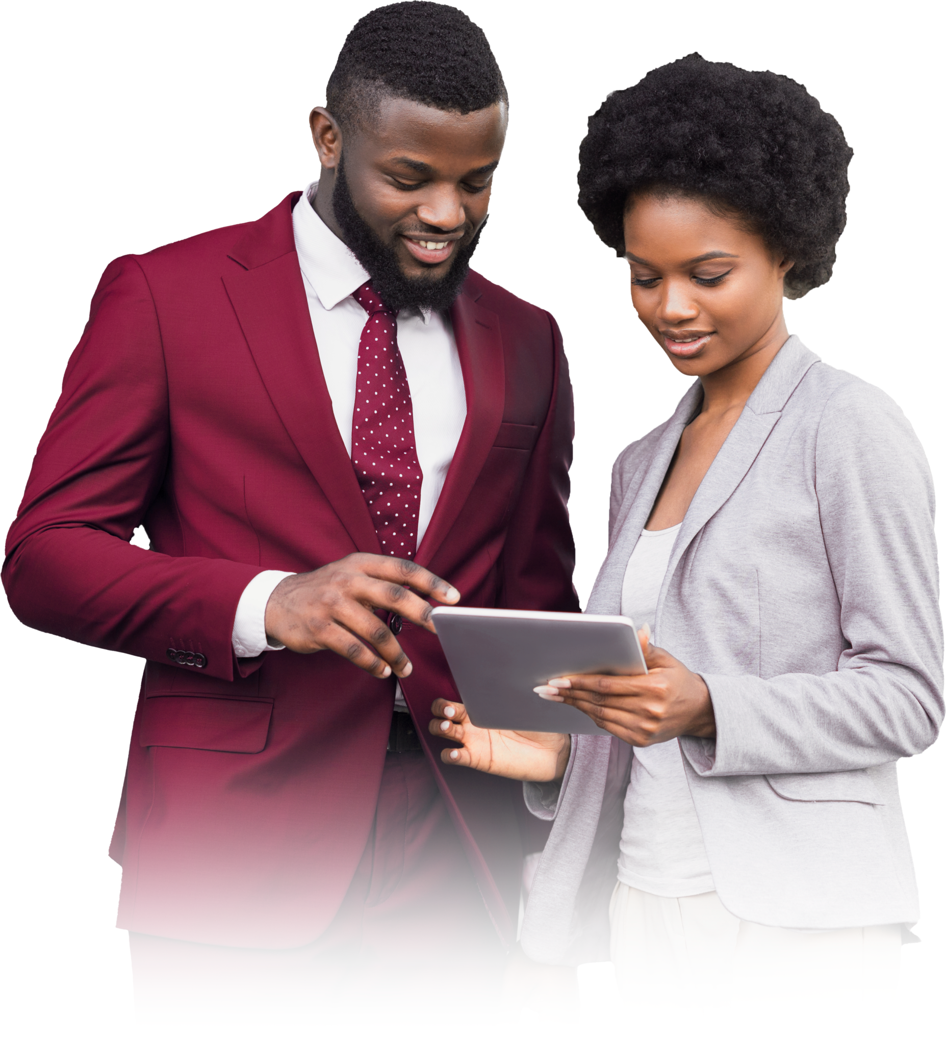 Insurance advisors discussing tailored solutions